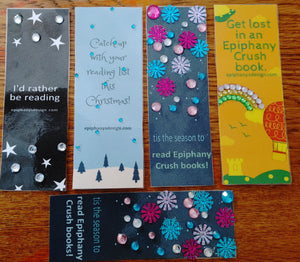 Bookmarks with sequins and/or rhinestones