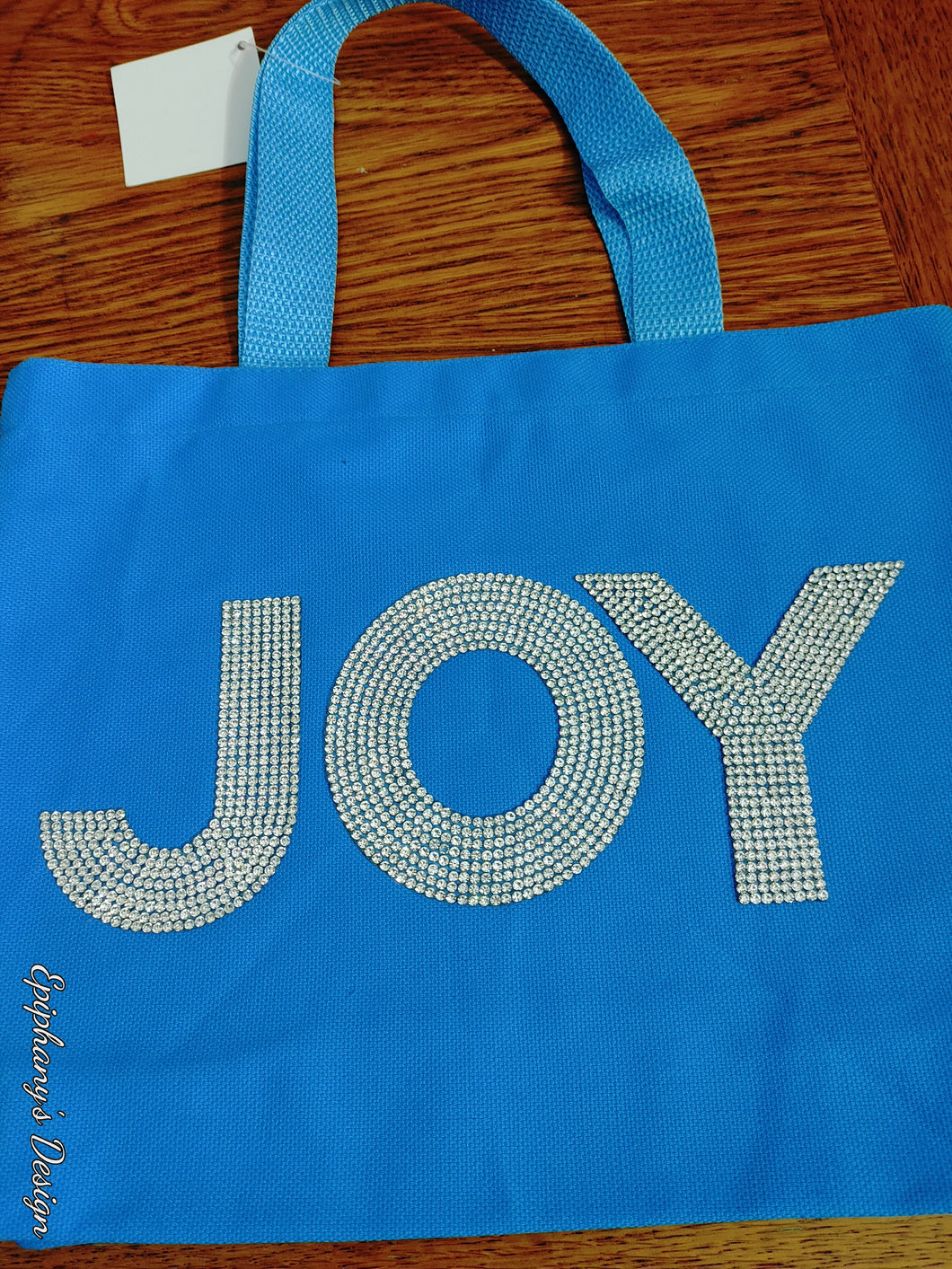 Canvas Tote bags: JOY/RHINESTONE LETTERS