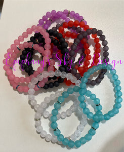 BRACELETS: FROSTED (Round) Beads