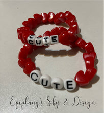 Load image into Gallery viewer, BRACELETS: Valentine&#39;s Day Expression, Seed &amp; Heart Beads
