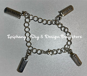 BRACELETS: Charm Bracelets (rectangular) Inspirational Words Bracelets