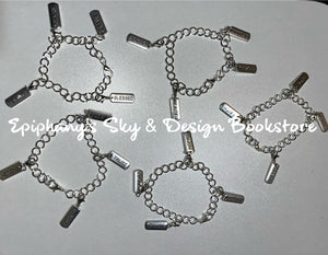 BRACELETS: Charm Bracelets (rectangular) Inspirational Words Bracelets